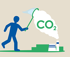 Illustration af CO2-fangst